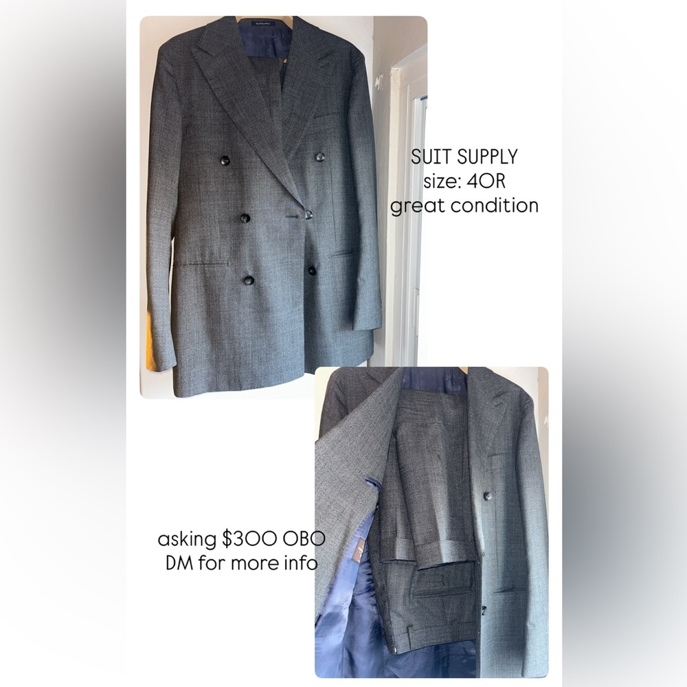Suitsupply Charcoal Double-Breasted Suit